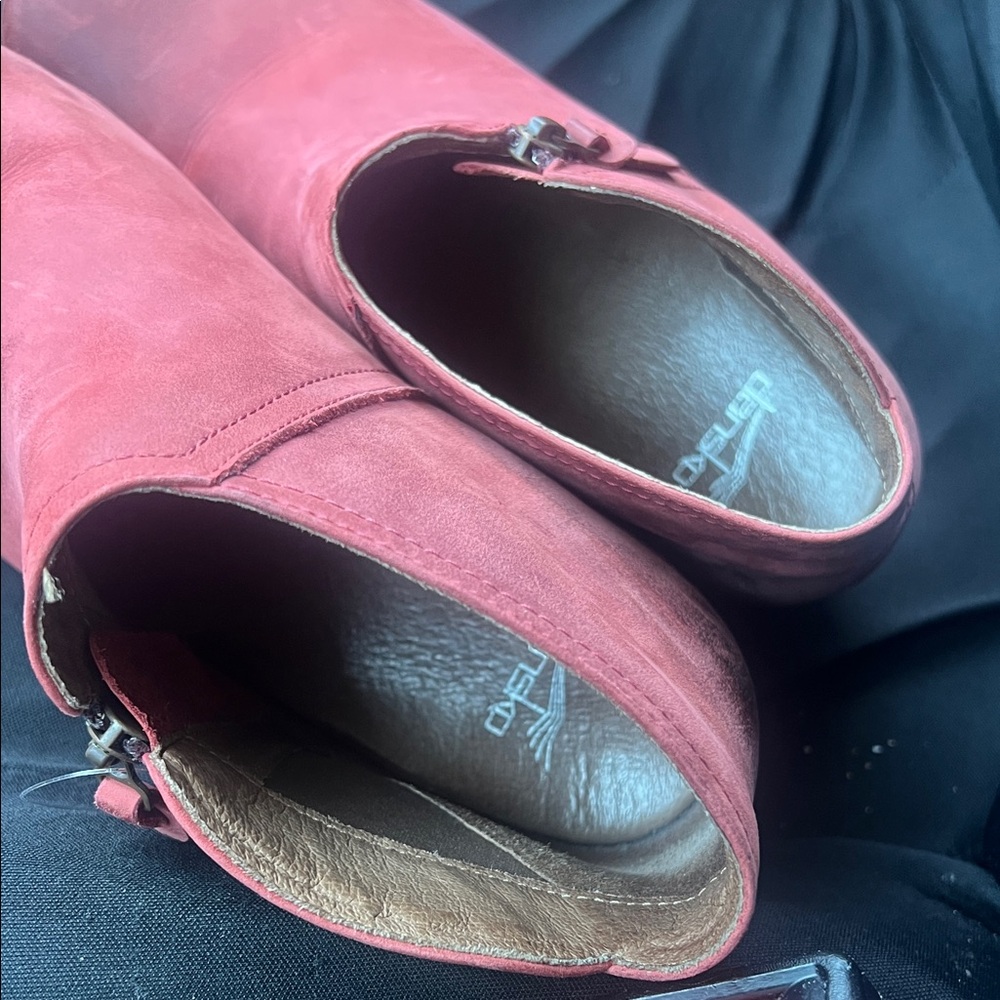 Dansko Red Ankle Booties - Picture 7 of 13